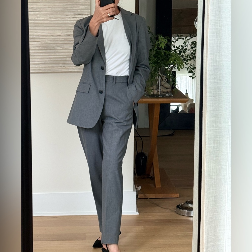 Uniqlo gray jacket and pants suit size XS Petite - Picture 1 of 15